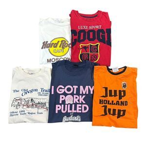 Lot Of 5 Vintage T Shirt Mixed Sizes Sports, COOGI, FIFA, Reseller Bundle